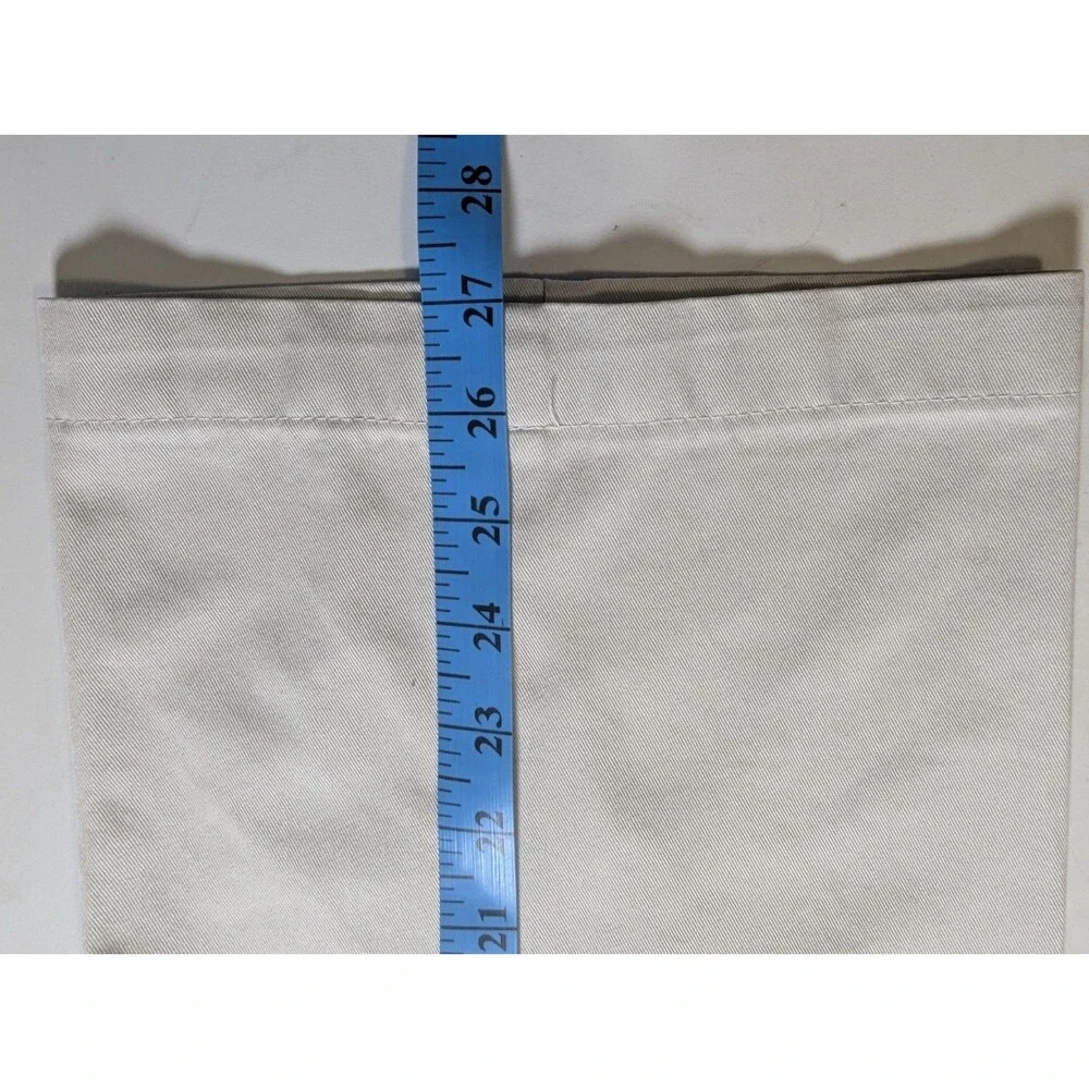 Lands End Women's Size 12 Chino Pants Beige Khaki Straight Leg Cotton Blend